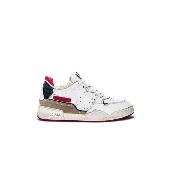 Isabel Marant 'Emree' White Leather Classic Stadium Sneaker Size 7 - Picture 1 of 6
